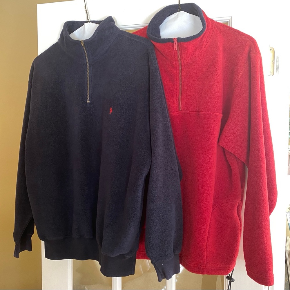 Men’s fleece half zip pullover